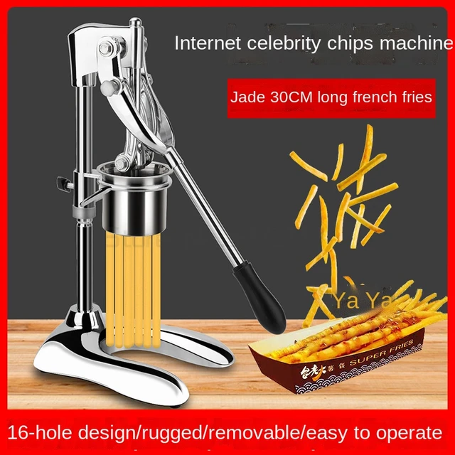 Hand Press Long Potato Strip Extruder French Fries Cutter 30cm Long French  Fries Maker Machine Manual Potato Chips Squeezer