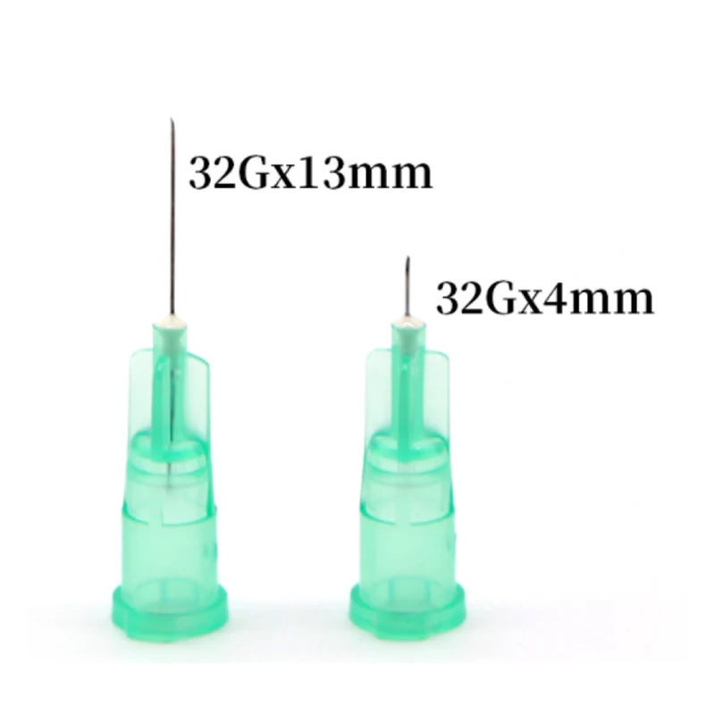 Reusable Syringe Liquid Syringe Syringe Tools 32G needle Piercing Transparent Syringe Injection glue Clear Tip Cap For Pharmaceutical injection needle 32G 4mm 13mm