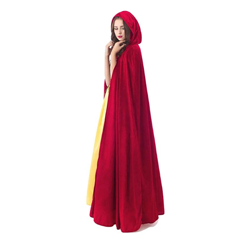 Long Velvet Shawl Cloak Hooded Snow White Cinderella Princess Halloween Christmas Cosplay coat Cloaks | Свадьбы и торжества