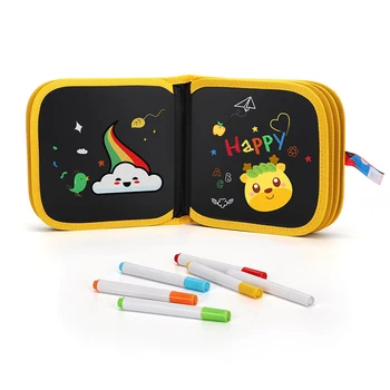 

Children Drawing Toys PVC Portable Soft Chalk Board Drawing Book Kids Colorful Graffiti Board Painting Erasable Educational Toys