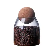 500 мл Прозрачный боросиликатный стеклянный герметичный бак для хранения пищевых специй контейнер для круп с пробкой