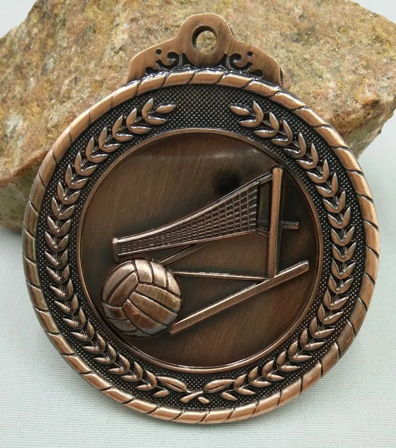 

Sports medal Volleyball School Sports Medal Gold Silver Bronze Movement Communication Ability/self-confidence Developing Unisex