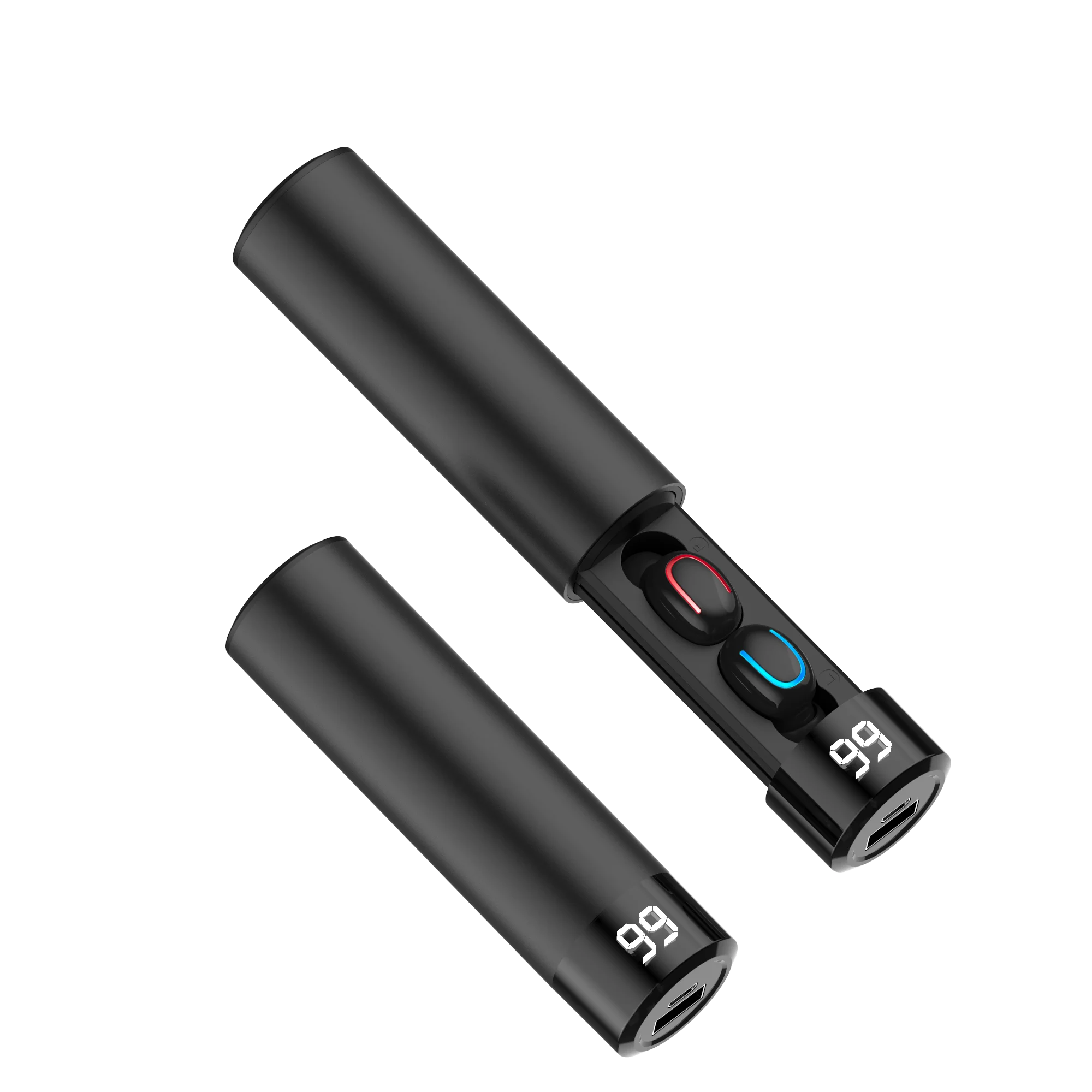 TWS Q67 беспроводные наушники вкладыши путешествия Bluetooth V5.0 наушники IPX5 водонепроницаемые спортивные наушники для iPhone 6S 7 8 X 11Pro - Цвет: Black 1