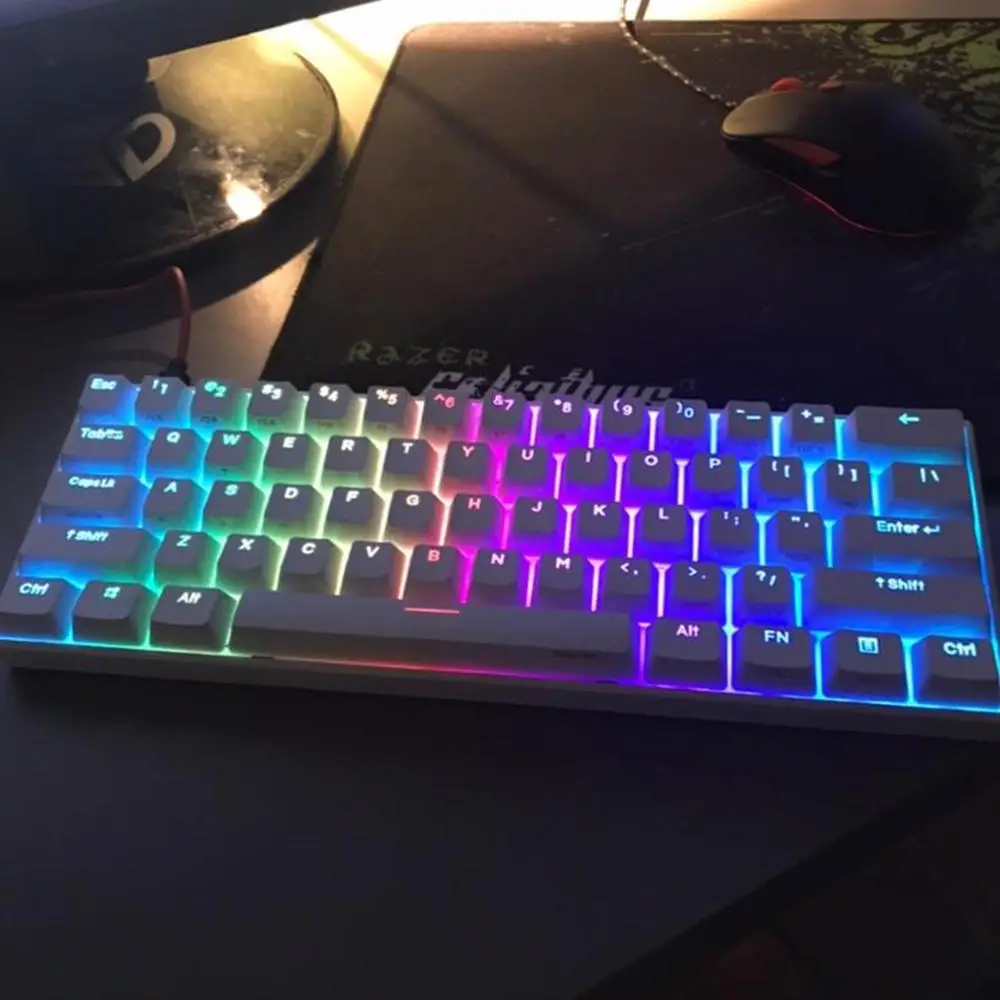 60% механическая клавиатура Bluetooth 4 0 Type C RGB 61 клавиша Kailh Box Switch|Клавиатуры| |