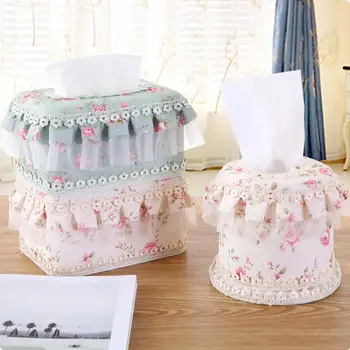 

European garden lace Tissue Box tissue holder Creative home and car multi-functional Paper box