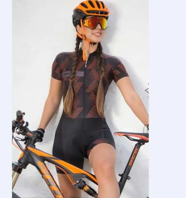 Pro Team триатлон костюм женский короткий рукав Велоспорт Джерси Skinsuit комбинезон Майо Велоспорт Ropa ciclismo набор гель - Цвет: as picture