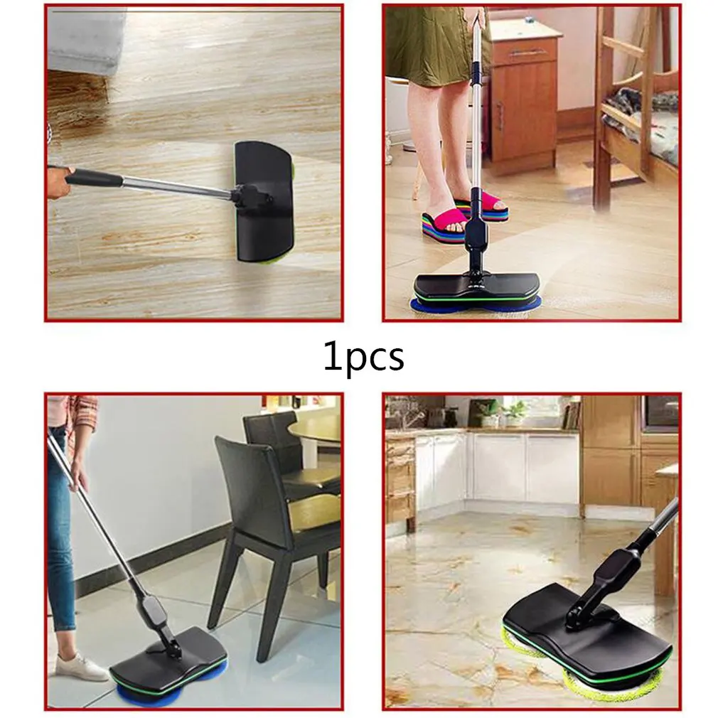Household Wireless Electric Hand Push Sweeper Microfiber Automatic Mop Machine Rechargeable Cleaning Pad Home Floor Clean Tool