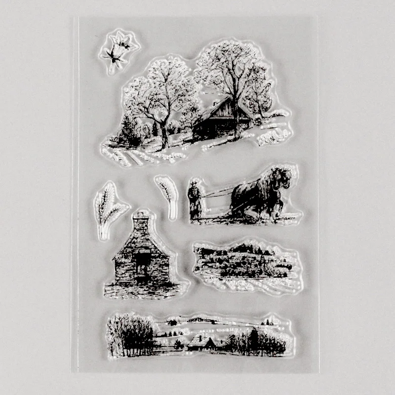 Деревенские винтажные фермы марки пули журнал декоративные штампы прозрачные силиконовые штампы для скрапбукинга