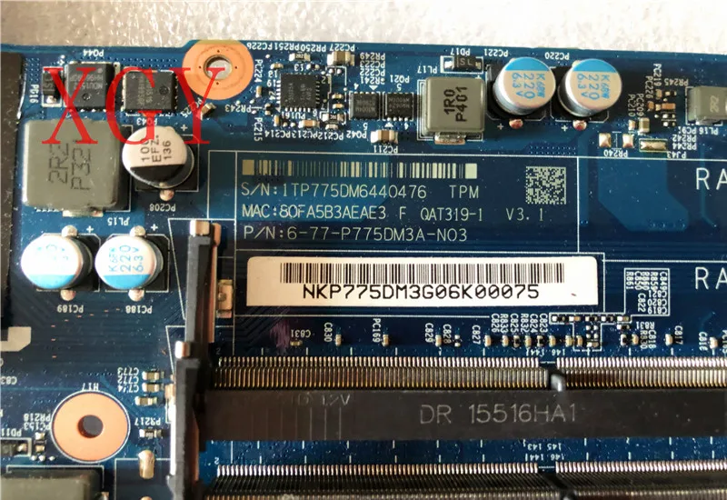 Для hasee для Clevo 6-71-P7750-D33 6-77-P775DM3A-N03 материнская плата ТЕСТ ОК