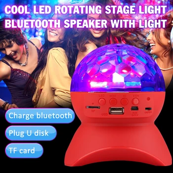 

Rechargeable Wireless Bluetooth Speaker Light Controller LED Crystal Magic Ball Colorful Light DJ Club Disco Party Lighting