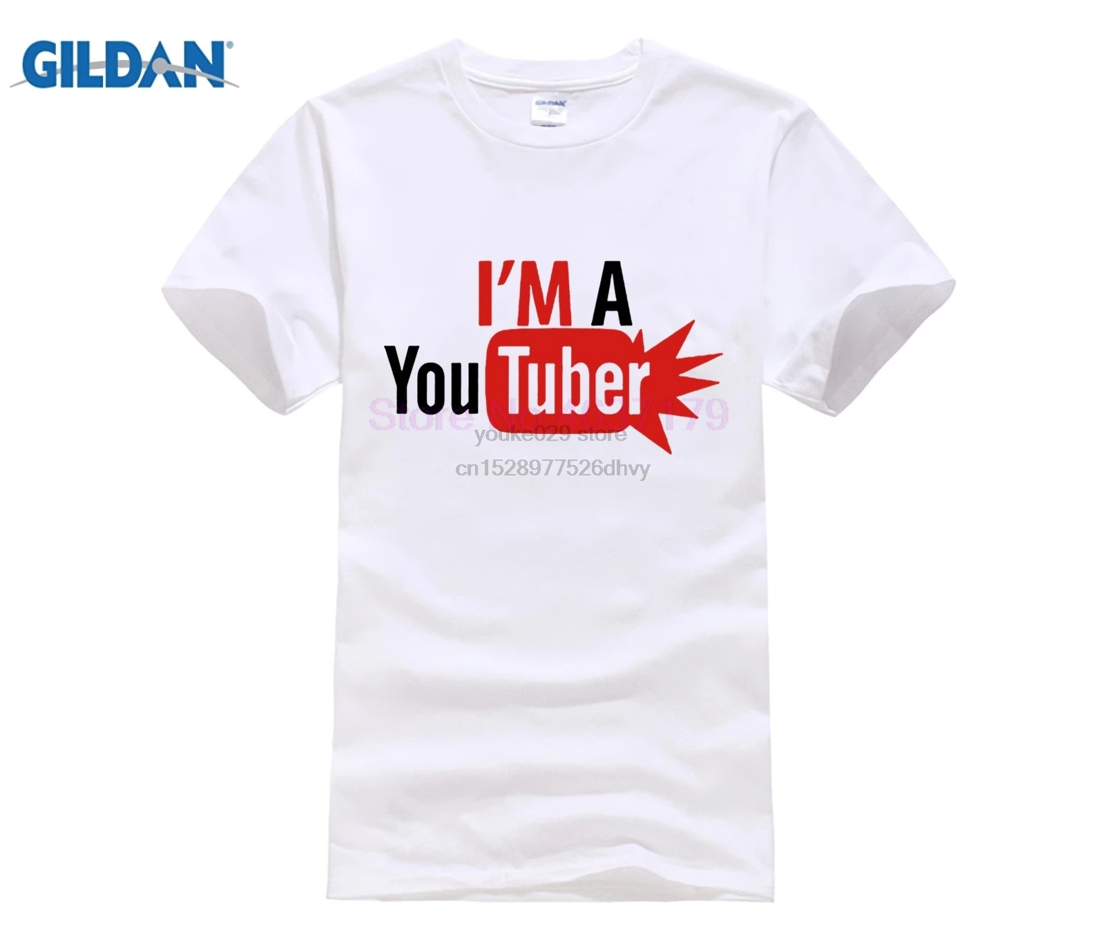 Мужские футболки для отдыха новый дизайн с надписью I'm a Youtuber хлопковые круглым