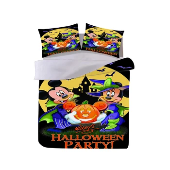 

Cartoon Mickey Minnie Bedding Set Duvet Cover Pillowcase Adult Children Gift King Size Bed Set The Nightmare Befor Christmas