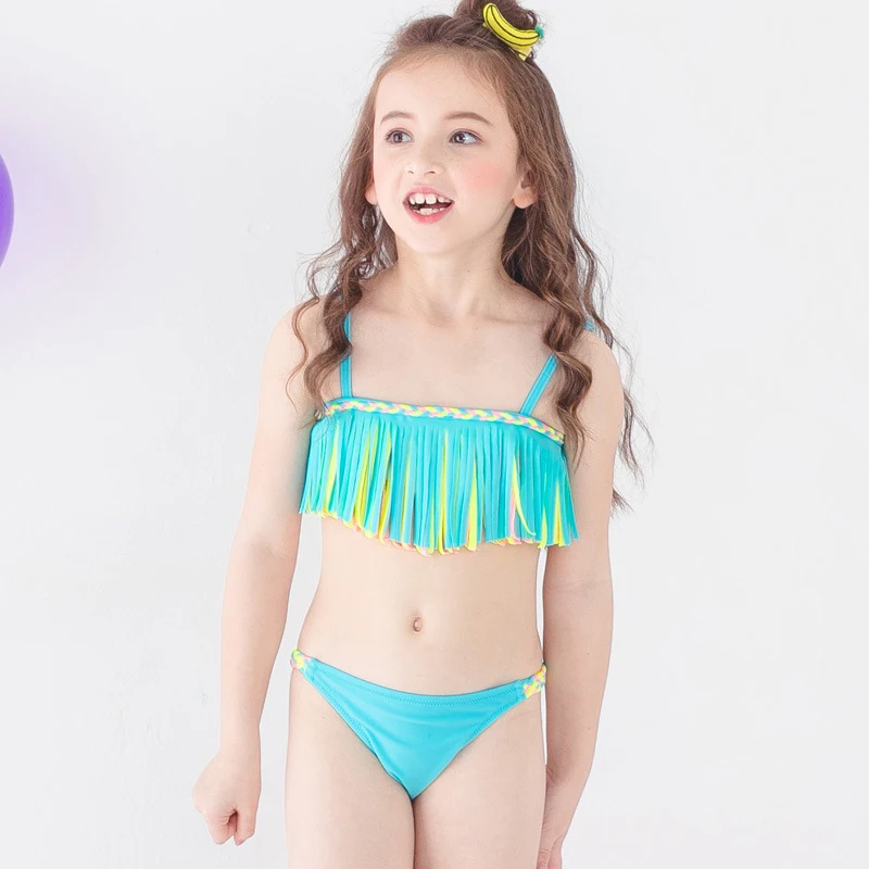 

New Style Children's Cute Swimsuits Fashion Cartoon Two-piece Bikini Summer Sports Bodysuit Girls Swimwear For Outdoor Wholesale