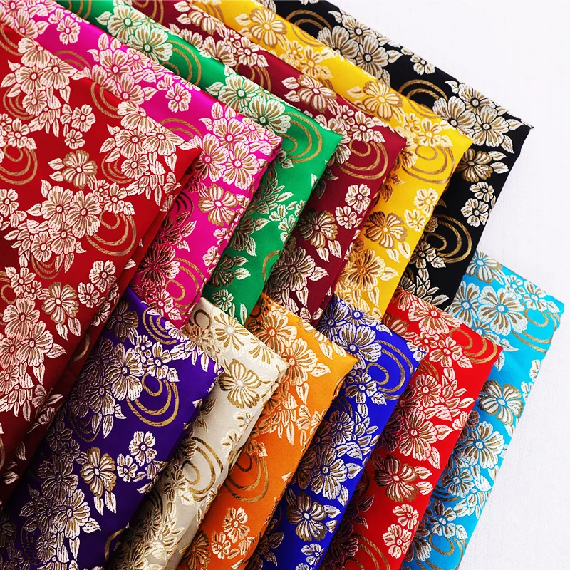 Винтажная атласная ткань парча жаккардовые ткани для шитья пэчворк cheongsam и