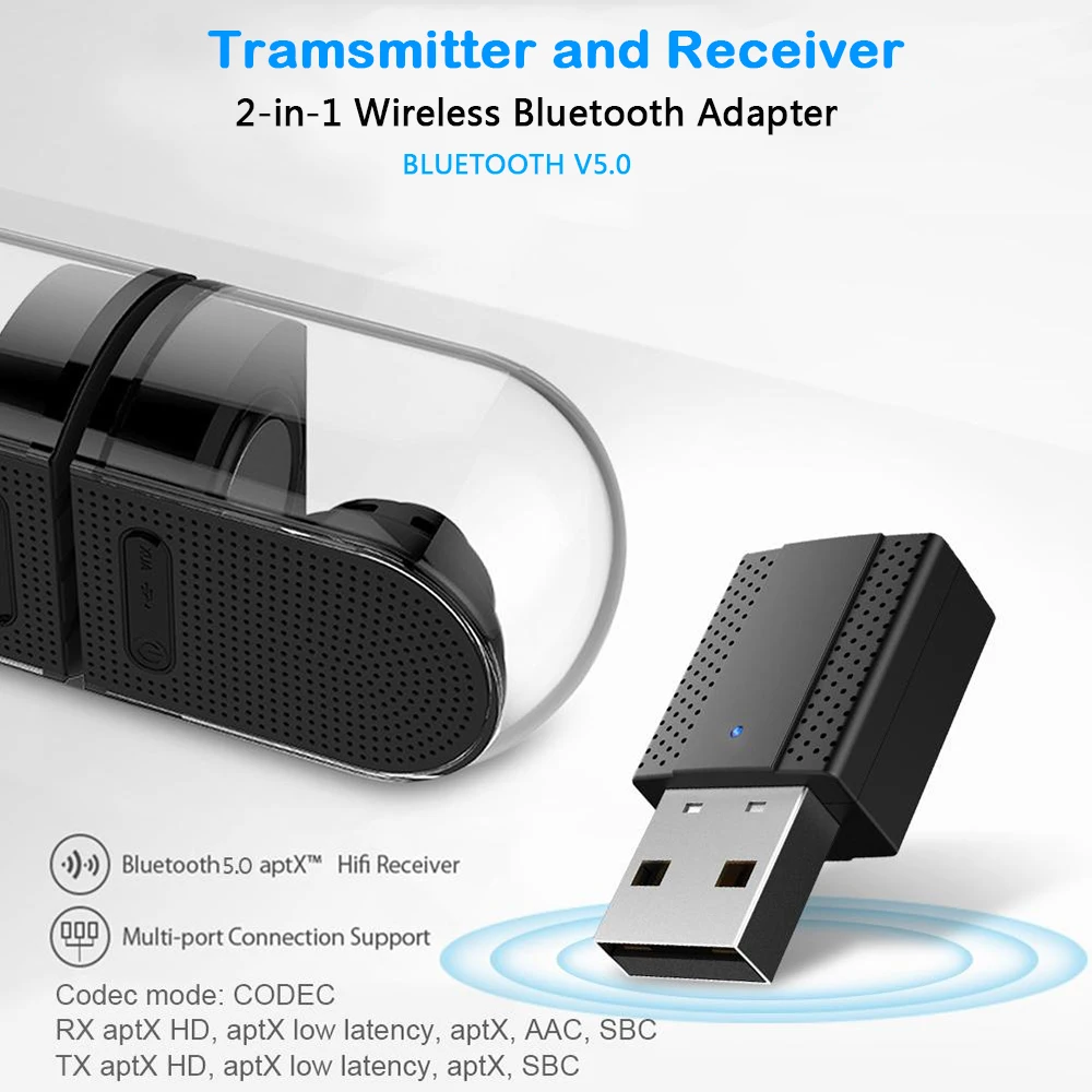 Package 4 Bluetooth 5,0 аудио передатчик приемник защитный Мини-Ключ адаптер AUX 3,5 мм USB Разъемы для Windows 8/10 PC ноутбук автомобильный беспроводной адаптер - Цвет: Package 4