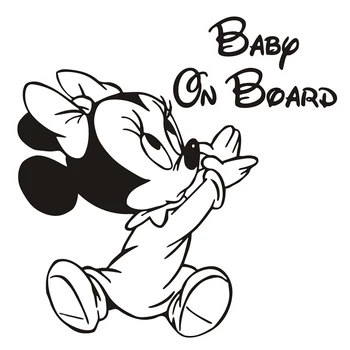 

Dawasaru Baby on Board Cartoon Car Sticker Waterproof Decal Laptop Truck Motorcycle Auto Accessories Decoration PVC,25cm*25cm