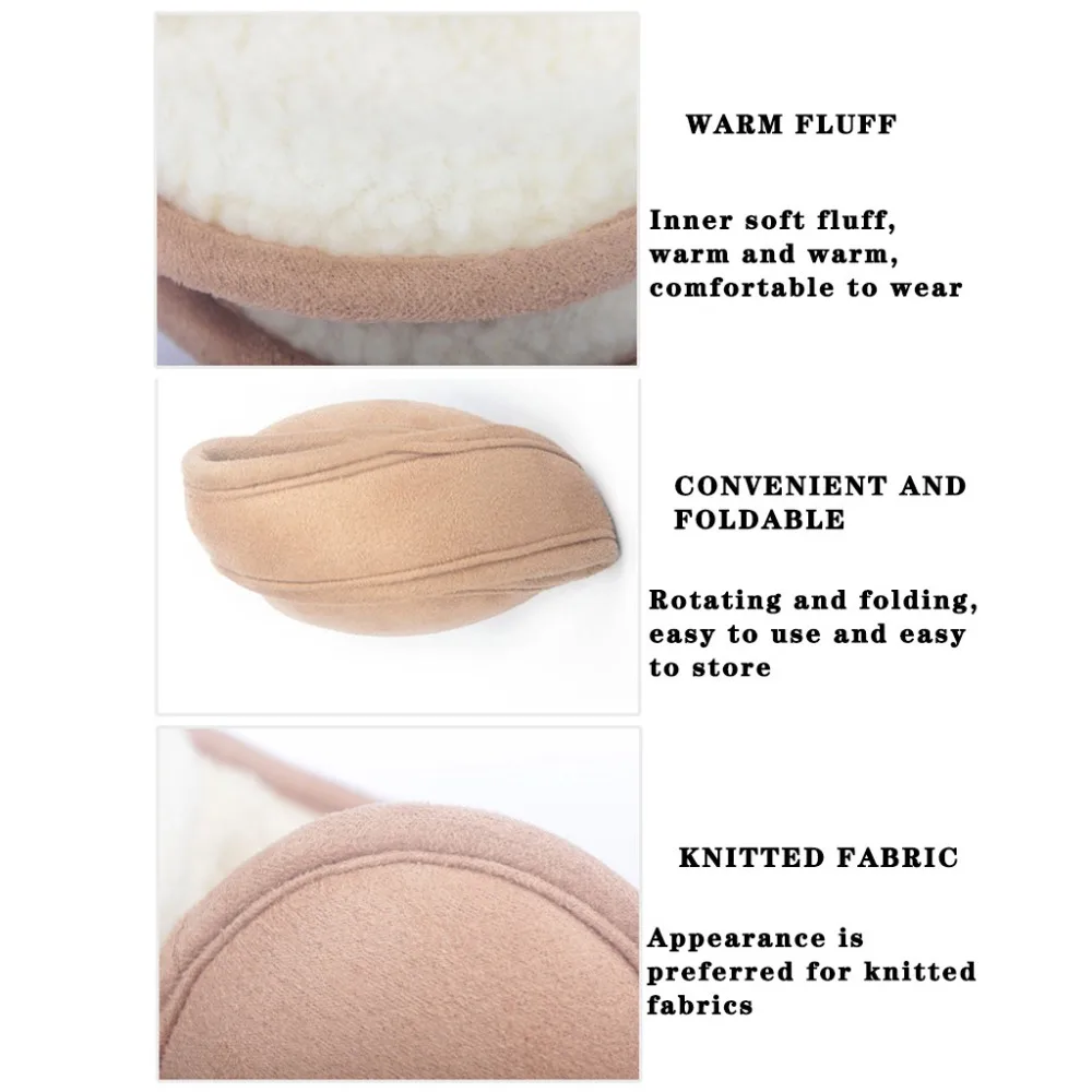 Ear Muffs Winter Ear Warmer Foldable Earmuffs Cover Mens Womens Behind the Head Band  orejeras de invierno (5)