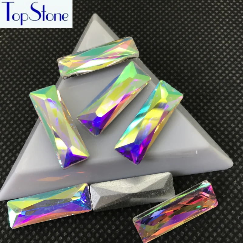 Bagtte10x30mm20pcs Кристально чистый AB стекло кристалл каплевидные круглые Rivoli лошадь глаз багет овальные капли заостренные с обратной стороны Стразы - Цвет: Bagtte10x30mm20pcs