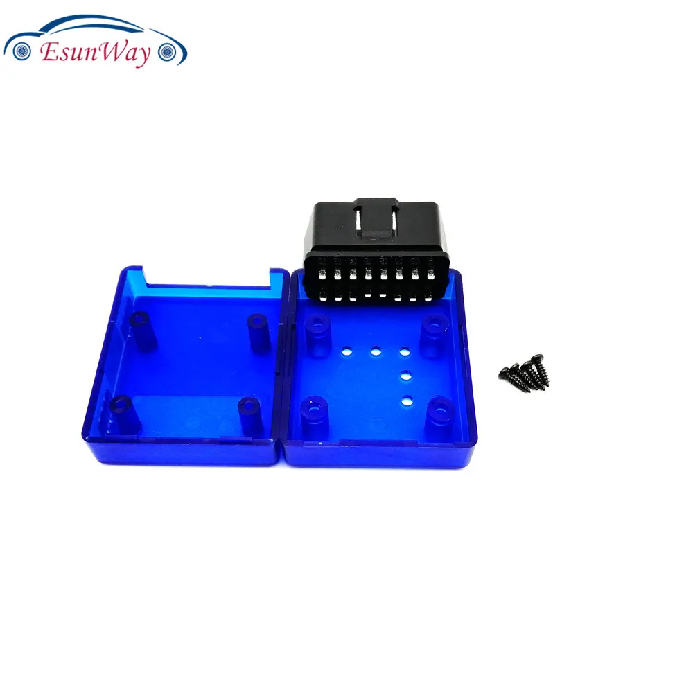 10 шт./лот! ELM 327 OBD2 OBD 2 OBDII OBD-II адаптер сопряжения разъем ELM327 bluetooth синяя ракушка