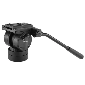 

KINGJOY VT-2510 Video Fluid Head Hydraulic Damping Tripod Ball Head with 1/4 inch & 3/8 inch Screw Mount for Nikon Canon DSLR Ca