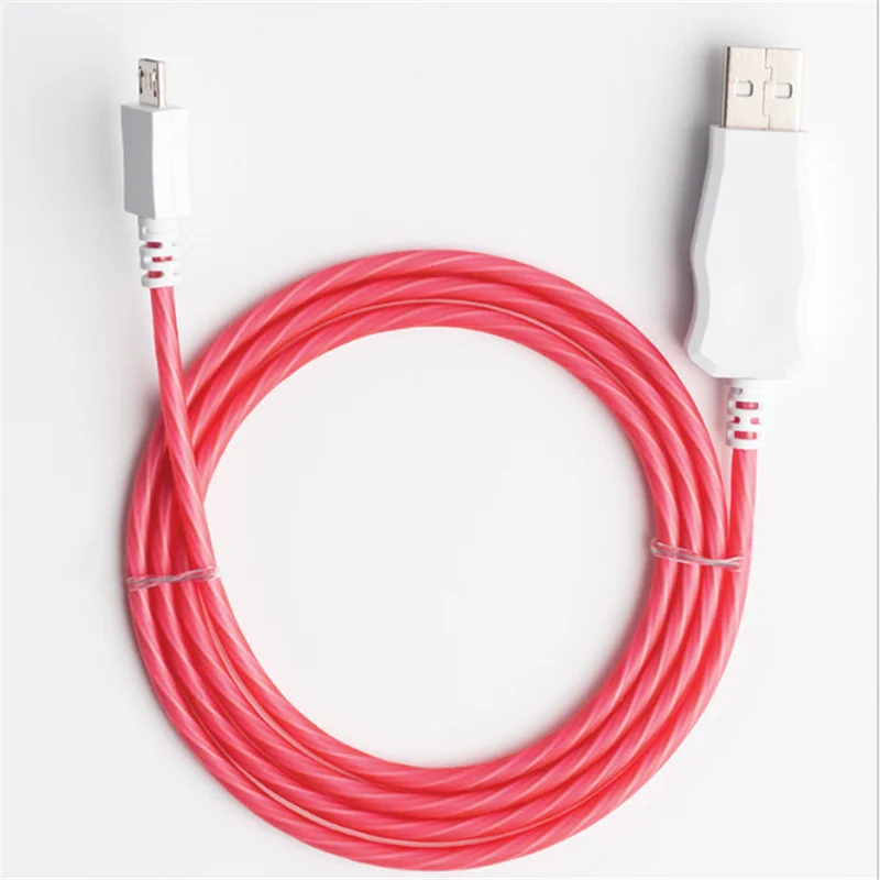 Кабель Micro USB 2.4A, быстро заряжающийся светильник, зарядный кабель для samsung J4 J5 J6 J7 Xiaomi Redmi Note 5 4, шнур для телефона Android - Цвет: Red