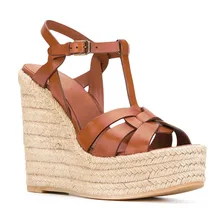

Hemp Rope Wedge Sandals Woman Sexy Open Toe Buckle Strap Platform Heels Summer Gladiator High Heel Sandalias Mujer Shoes Women