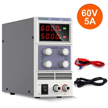 Estabilizador de laboratório dc fonte alimentação ajustável 60v 5a tensão regulador de comutação banco variável fonte 30v 10a wanptek diy