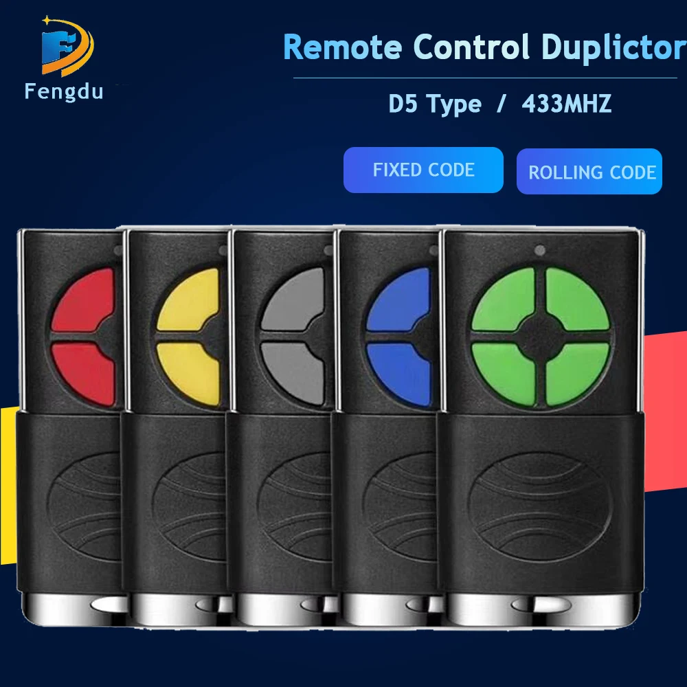 Control remoto para puerta de garaje 2 en 1, abridor de 433MHZ, clonación de 4 llaves, duplicador de control remoto con código de puerta 433