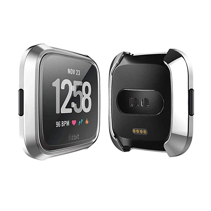 Чехол-бампер для Fitbit Versa Lite с защитой от падения, с гальваническим покрытием из ТПУ, Защитный Браслет для циферблата