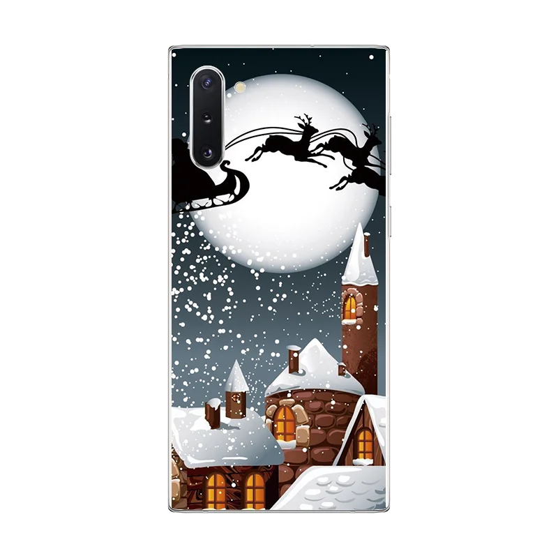 sd3wu Новогодние подарки Рождество для samsung Galaxy Note 10 чехол мягкий TPU для samsung S9 S10 Plus Note 8 9 Чехлы Санта Клаус Лось снеговик - Цвет: sd3wu