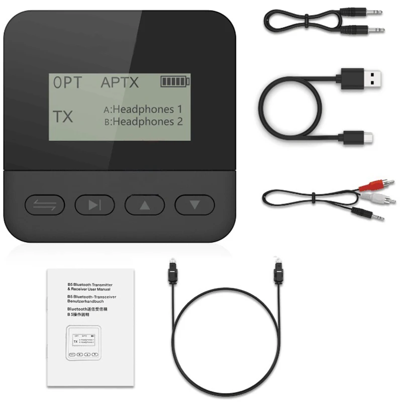 Top CSR8675 Bluetooth 5.0 Adapter Wireless o Receiver Transmitter LCD Display Support APTX | Электроника