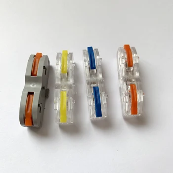 

20PCS PCT-2-2 SPL-1 Compact Wire Wiring Connector type Conductor Terminal Block With Lever 0.08-2.5mm2 SPL-2 3