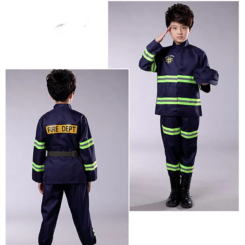 Пожарный Рабочая одежда Униформа Сэм Косплей Карнавал Хэллоуин костюмы для