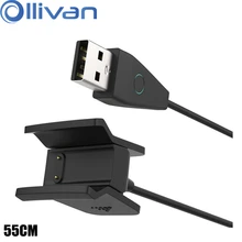 Ollivan alta qualidade cabo de carregamento usb para fitbit alta hr relógio inteligente carregador fio substituição carregador cabo com botão reset