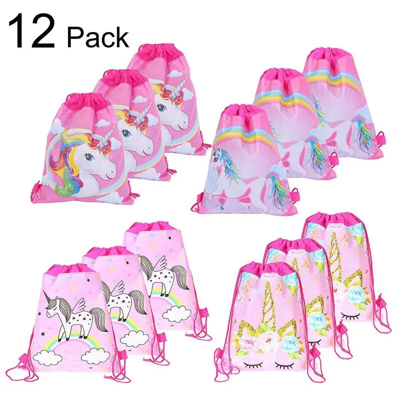 

Baby Shark Unicorn Avenger Backpack cartoon Drawstring Bags Double-sided non-woven bundle Pocket Shoulder Storage Bag X