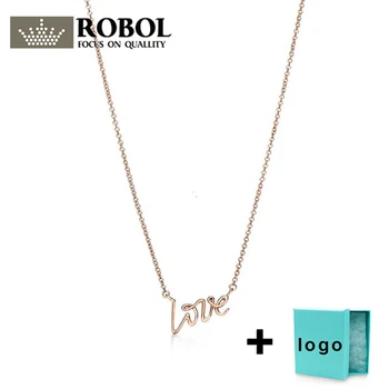 

Xl tfx ttff rllen original classic rose gold love necklace is suitable for women's party jewelry wholesale free shipping.