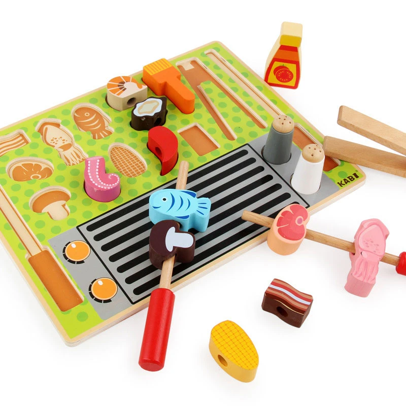 wooden bbq toy