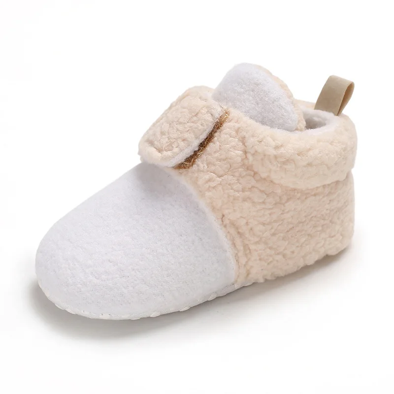 Детская обувь для маленьких мальчиков и девочек; зимняя теплая обувь на меху с хлопковой подошвой; мягкая обувь для новорожденных; обувь для малышей; пинетки для малышей; леопардовая расцветка - Цвет: Белый