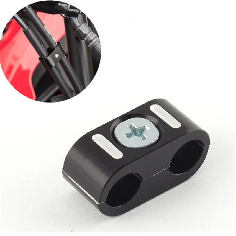 Universal Motorcycle Brake Throttle Cable Clip Clamp Holder Oil Pipe