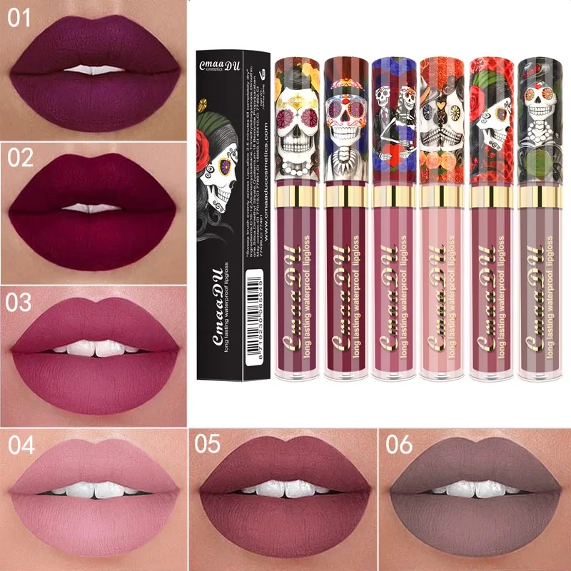 6 Colors Waterproof Lipstick Non-Stick Cup Lip Gloss Matte Lips Makeup Long Lasting Lipstick Liquid Pencil 6 Colors Waterproof Lipstick Non-Stick Cup Lip Gloss Matte Lips Makeup Long Lasting Lipstick Liquid Pencil