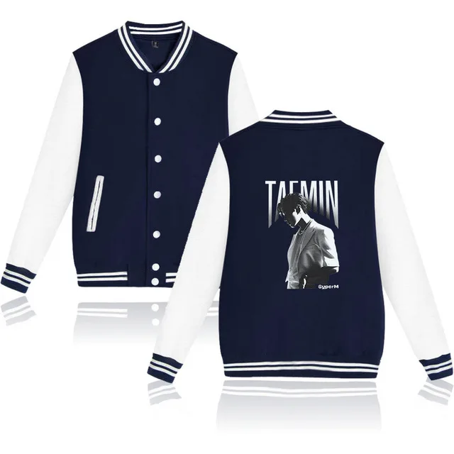 03 Kpop TAEMIN модная бейсбольная куртка уличная мужская женская спортивная куртка с длинным рукавом Homme TAEMIN с принтом толстовки куртки XXS-4XL - Цвет: 03