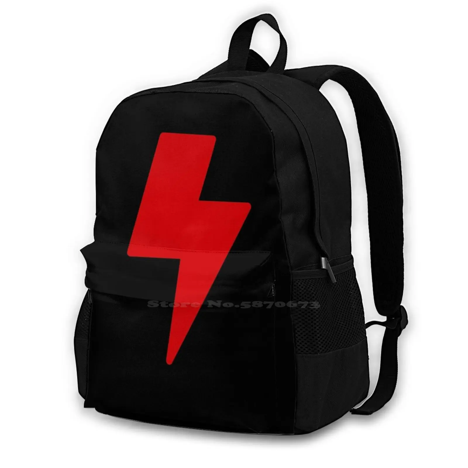 Zaino Flash Rosso Per Borsa Da Viaggio Per Laptop Da Scuola Per Studenti Lightning Light Weather Red Bright Black Thunder Ideas Energy