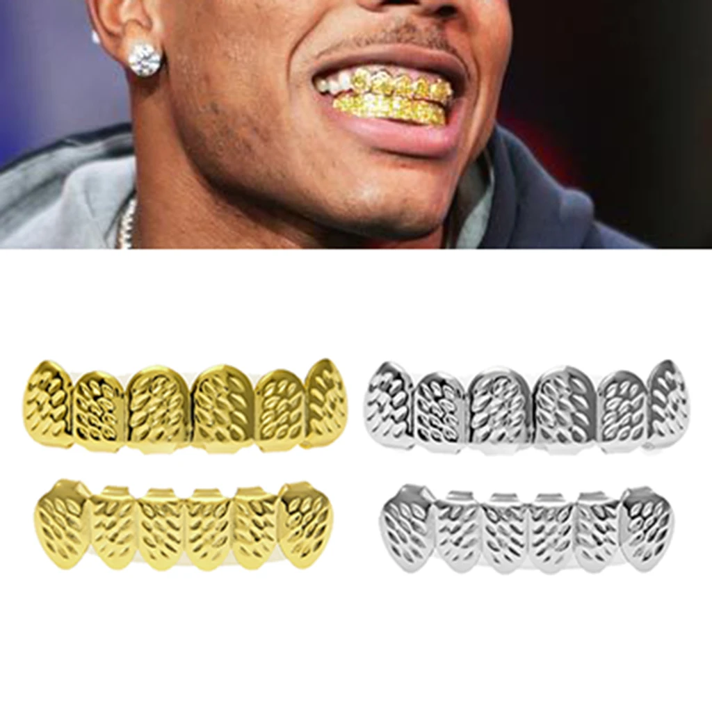 Copper Hip Hop Teeth Grills Caps Top Bottom Teeth Grill Cap Jewelry