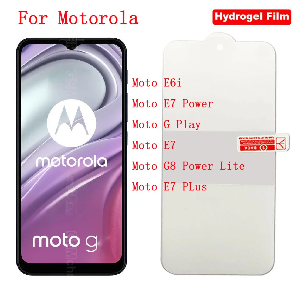 Per Motorola Moto E6I E7 Plus Power G Play Hydrogel Film Full Glue Hd Pellicola Salvaschermo Per Moto G8 Power Lite