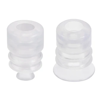 

uxcell 1/4Pcs Clear Soft Silicone Waterproof Vacuum Suction Cup 5mm joint Bellows Suction Cup to Oil Fuel Water Ozone Clear