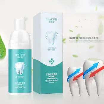 

tooth whitening cleaning mousse remove plaque stains oral odor fresh breath bright teeth dental care tool 60g