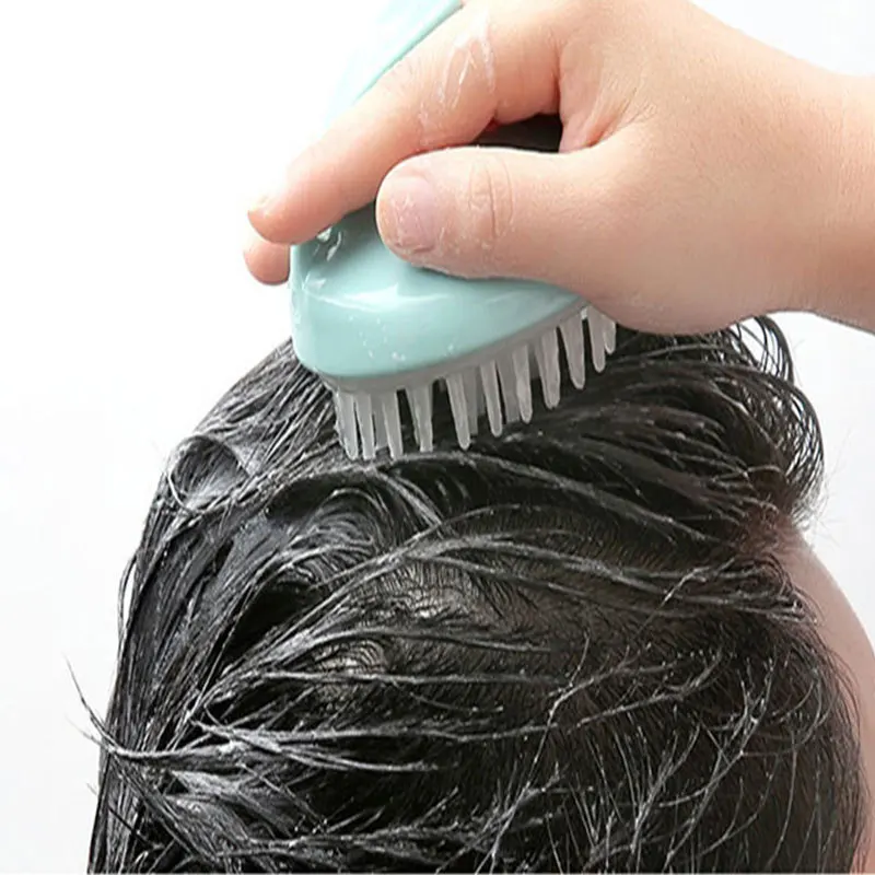 Comb Handheld Silicone Scalp Shampoo Wash Hair Brush Massage Brush