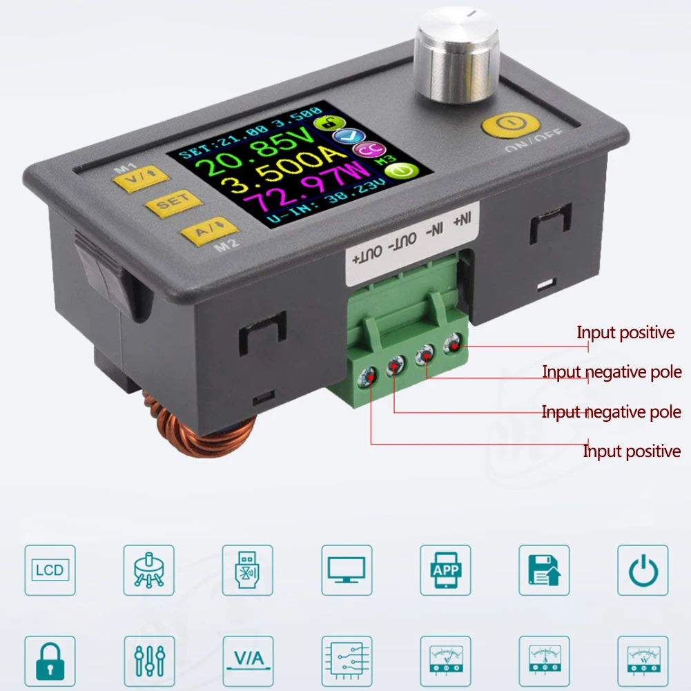 DPS5005 Protective Bluetooth Voltage Convert Power Supply Module High Accuracy Home Step Down LCD Display Communication Version