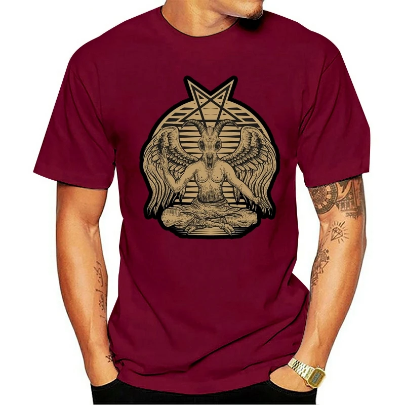 

Behemoth Dark Grunge Mens T Shirt Occult Magick Pentagram Demon Gothic Black tee