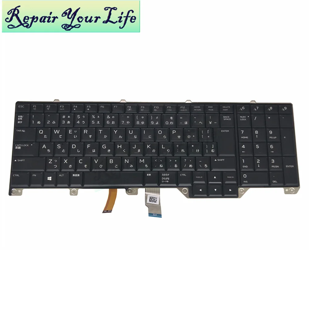 Клавиатура для ноутбука Dell Alienware 17 M17 R4 R5 P31E JP Japanese black NSK-EE1BC DFS00 PK1326T1B45 аксессуары с